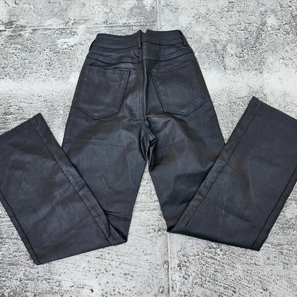 Shein Girl Pant Black Faux Leather Pant Straight Size Petite XS - Picture 3 of 11